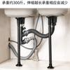 Soporte telescópico ajustable de acero inoxidable pata de soporte de carga marco de soporte estante de escritorio columna de soporte de gabinete fijación