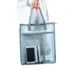 Bolsa de malla para examen Bolso tote de un hombro Bolsa para tutor Bolsa con cremallera Archivo A4 datos Malla transparente capacidad