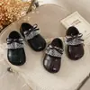 Colección Otoño 2026: Zapatos de Princesa con Lazo de Moda para Bebés Niñas, Zapatos de Cuero Suave Estilo Coreano de Princesa, Zapatos de Cuero con Encaje para Niños