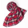 Otoño e invierno nuevo bufanda de cuadros de doble cara cachemira bufanda cálida de invierno para mujer fabricantes de chal de comercio exterior para mujer envío