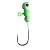 Anzol de Pesca com Cabeça de Chumbo Escovada de Três Plantas Coloridas Transfronteiriço 1,7g Micro Colorido Anzol de Pesca no Gelo Isca Macia para Peixe Anzol