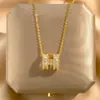 Elegante colar H de diamantes inteiros estilo coreano para mulheres, corrente versátil de aço titânio com zircônia incrustada para a clavícula, joias de alta qualidade