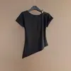 Traje Feminino da Moda 2026 Novo Estilo de Alta Qualidade Elegante Conjunto de Roupa de Verão com Top Preto e Saia Branca