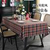 Estilo Navideño Vintage Cuadros Teñido en Hilo Cubierta de Mesa Rectangular para Comedor Toalla para Mesa de Café Rectangular Tela Larga Mantelería para Restaurante Procesamiento Personalización