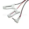 Cable de electrodo de clip para oreja de audio de codo de 2,5 personalizado por el fabricante, cable conductor de clip para oreja de metal para dispositivo de terapia de microcorriente