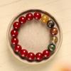 Pulsera 2024 Jie Tai Sui Dios de la Riqueza de Cinco Vías Buda Natal Pulsera del Dios de la Riqueza Cinabrio para Bodhi Pulsera de Pareja para Hombres y Mujeres