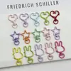 Tinta colorida argola de mola rotação universal cor de doce coelho gato amor chaveiro acessórios de joias diy
