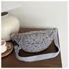 Bolsa de Peito Ins Estilo Japonês Feminina 2025 Nova Veludo Cotelê Nicho Morango Versão Coreana Bolsa Transversal para Celular