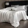 Conjunto de Quatro Peças de Seda Pura Exportada Cetim de Seda de Amora Artificial Capa de Edredom Lençol Lençol com Elástico Seda de Gelo de Verão Capa de Edredom Lisa Roupa de Cama