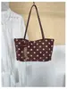 Bolsa tote de bolinhas estilo coreano inspired- para mulheres, bolsa grande casual de lona para estudantes, adequada para aula e deslocamento, de ombro e de mão