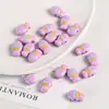 Acrílico Goteo de Aceite Líneas Coloridas Peces Pequeños Cuentas DIY Collar Hecho a Mano Cadena para Teléfono Móvil Pulsera Accesorios de Cuentas Sueltas Material