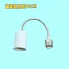 Portalámparas de Conversión Universal E27 a E27 Portalámparas con Tubo Flexible Extensión Adaptador de Base de Rosca Cerámica para Luz LED