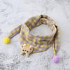 Pañuelo triangular infantil doble algodón y lino caricatura coreana toalla babero para bebé bufanda para bebé bufanda de cuadros cálida de moda
