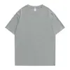 Camiseta solta e confortável para trabalho personalizada com estampa de logo, camisa cultural de grupo da moda com gola redonda e manga curta