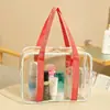 Bolsa de Gelatina para Mujer Grande Transparente de Maquillaje PVC Neceser Baño Ducha Natación Bolsa de Tote para Almacenamiento Bolsa de Playa