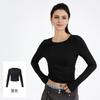 Novo Top de Yoga Slim de Outono Respirável Afinando a Cintura Roupa de Yoga Manga Longa