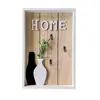 Estilo Escandinavo Casa de Madera Gancho para Llaves Florero para el Hogar Planta Verde Decoración de Pared Entrada Sala de Estar Colección de Llaves de Pared