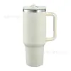 Taza Térmica de Acero Inoxidable 304 de Gran Capacidad 40 oz con Asa Portátil para Hielo Taza para Bebidas Frías Botella de Agua para Deportes al Aire Libre