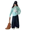 Traje para Niña Otoño Invierno 2026 Nuevo Súper Lindo Elegante a la Moda Suéter para Niños Medianos y Mayores Otoño Invierno Espesado Conjunto de Dos Piezas