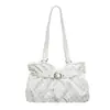 Bolsa de ombro/axila grande, chique, plissada, de bolinhas, estilo coreano, moderna, 2026, casual, nova, para mulheres