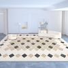 Alfombra Sala de Estar Resistente a la Suciedad Fácil de Cuidar Simple Lujo Ligero Absorbente Antideslizante Cachemir Manta para Mesa de Café Hogar Resistente al Desgaste Manta para Sofá