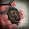 Comercio exterior transfronterizo Amazon Gothic Crow, Skull Glass Black Colgante Collar Factory Outlet