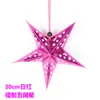 Decoración de celebración navideña spot estrella de cinco puntas láser tridimensional colgante de techo de papel Pantalla de lámpara de escena de estrella