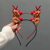 Accesorios Navideños para el Cabello de Bosque Relleno, Lindas Horquillas de Astas de Alce, Diademas, Horquillas para el Día del Niño, Flequillo, Adornos para la Cabeza de Mujer