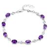 Promoção quente pulseira de amor macia pura moda criativa pulseira de ametista estilo coreano europeu e americano pulseira de diamante roxo joias