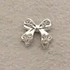 Acessórios de Unha em Liga de Cromo Borboleta Prata Mini Vazada Pequena Borboleta Strass Usável Decorações de Unha com Strass