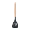 Juego de Utensilios de Cocina de Silicona con Mango de Madera Amazon Resistente a la Temperatura Sartén Antiadherente Hogar Pala de Silicona Cuchara de Silicona Juego de Palas