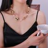 Collar de Diseño Nicho Irregular de Metal con Puntadas de Perlas Estilo Japonés y Coreano Personalidad Cadena para Clavícula Accesorios para Hombre y Mujer