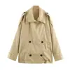 Chaqueta Corta Cortavientos de Moda Elegante para Mujer Estilo Europeo y Americano Transfronterizo 2026 Venta al por Mayor Cuello Alto Holgada 5854704