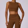 Top Deportivo de un Solo Hombro para Mujer, Espalda en U, Corto, con Corte, Top de Fitness Yoga con Sujetador Incorporado, 5 Colores, Ropa para Mujer