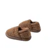 Chinelos Masculinos de Algodão com Solado Grosso 2026 Outono/Inverno Novo Estilo Interno Com Pelúcia Quente Sensação de Pisar em Merda Coberto no Calcanhar Sapatos de Algodão para Casa Homens