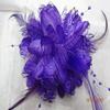 Yiwu adornos de novia flor de boda roja ramillete tocado de plumas tienda de bodas flor de muñeca tocado de novia