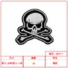 Parche Bordado Personalizado de Moda Cabeza de Fantasma Calavera Estilo Punk Parche de Tela Venta al por Mayor Accesorios para Ropa Sombreros Bordado Manualidades DIY