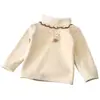 Camiseta Térmica Base para Niña con Lazo, Manga Larga, Forro Polar, Cálida, para Otoño e Invierno, Adecuada para Niños Mayores, Clase A, Engrosada, para Niñas