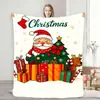 Bestseller transfronterizo de Amazon: Manta de franela con estampados de alce, bruja y calabaza para doble festividad, sofá, fiesta de Navidad