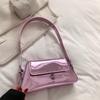 Bolso de Hombro Sencillo de Color Macarrón de Moda para Niña 2023 Nuevo Bolso de Mano Trendy para Salir de Color Caramelo