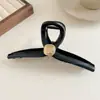 Grampo de cabelo tipo pinça de tubarão extra grande, novo modelo estilo coreano 2026, toque de alta qualidade, adequado para cabelos grossos, pinça de garra versátil e simples para penteados presos
