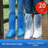 Espessado longo descartável capa de sapato à prova de chuva portátil dia chuvoso longo pé cobrir ao ar livre drifting pe bota capa atacado