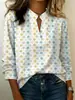2026 Ropa de mujer transfronteriza europea y americana de Amazon, top de camisa casual de moda de otoño con cuello en V holgado para mujer