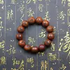 Pulseira de Madeira de Jujuba Natural Atingida por Raio, Rosário com Mantra de Nove Caracteres, Rosário com Escrituras Cruzadas, Contas de Mão, Esculpido à Mão