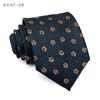 Gravata Marrom Escuro Masculina Estilo Coreano Personalizada Retrô Floral Profissional de Negócios Formal 8cm de Largura Mão Casamento Moda