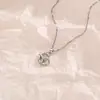 Collar Colgante de Corazón Cruzado Incrustado con Circonita Luo Chen Japonés y Coreano Transfronterizo Más Vendido, Cadena para Clavícula de Diseño de Nicho Simple y de Moda