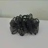 Pinza para el Cabello de Flor de Malla Estilo Coreano para Mujer, Pinza Giratoria de Alta Gama para Moño en la Parte Trasera de la Cabeza, Pinza de Tiburón para Peinado Semirecogido, Pinza Vertical