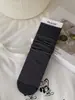 Calcetines de rayas finas retro sin costuras, calcetines de algodón australiano estilo universitario coreano para mujer, negro, blanco, gris, calcetines casuales japoneses holgados de rayas horizontales