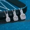 Collar de moissanita de plata S925 con colgante de bolso cuadrado de princesa de diamantes Mosan, cadena de clavícula chapada en platino con microincrustaciones, para mujer, outlet de fábrica