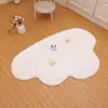 Alfombra para Sala de Estar y Dormitorio, Felpa de Color Sólido Irregular para Ventana Abuhardillada, Cojín de Sofá, Felpa para Piso junto a la Cama, Alfombra de Felpa, Lavable a Máquina